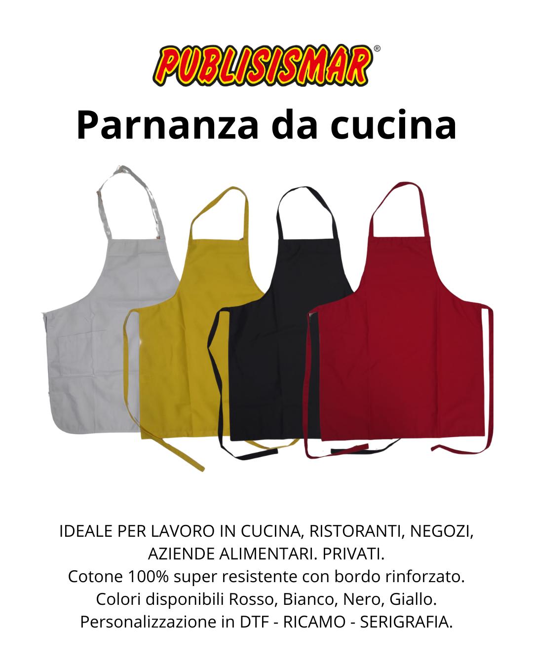 Parnanza da cucina
IDEALE PER LAVORO IN CUCINA, RISTORANTI, NEGOZI,
AZIENDE ALIMENTARI.